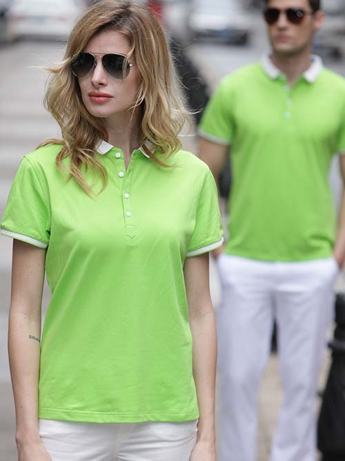 嫩绿色T恤1男女